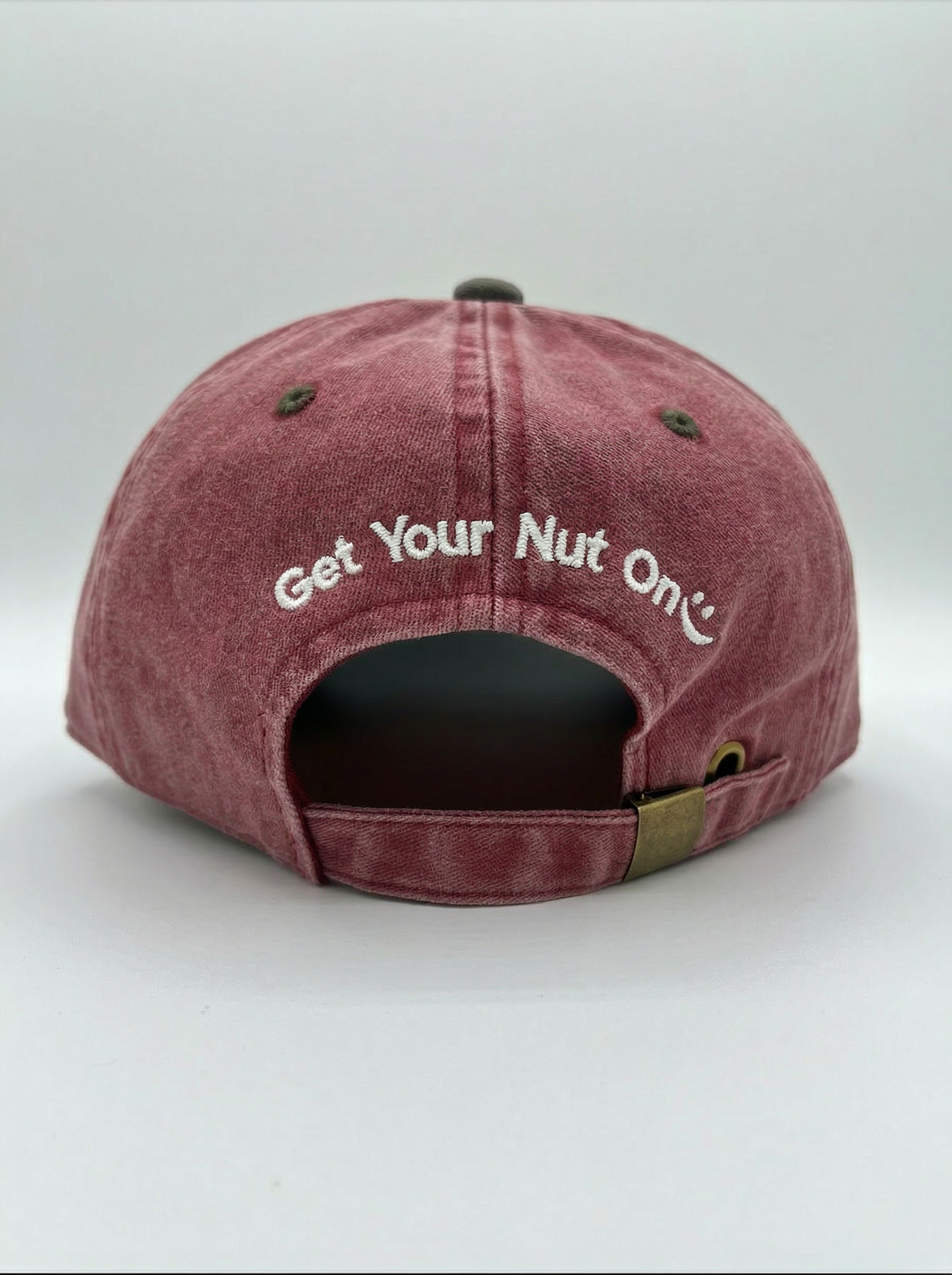 Multicolor Logo Distressed Hat-Red