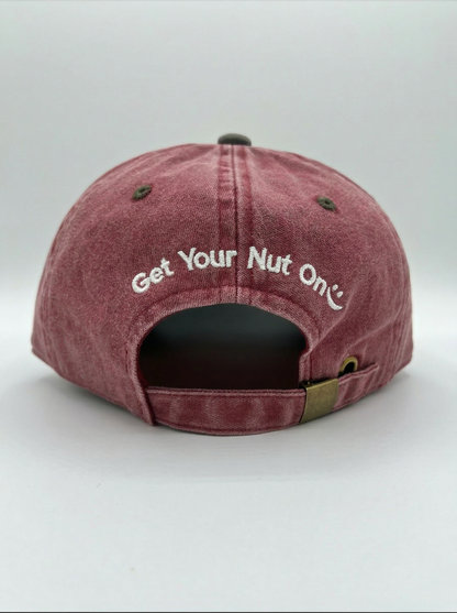 Multicolor Logo Distressed Hat-Red