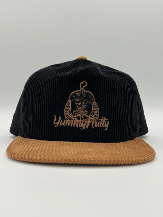 Corduroy Hat-Black/Brown
